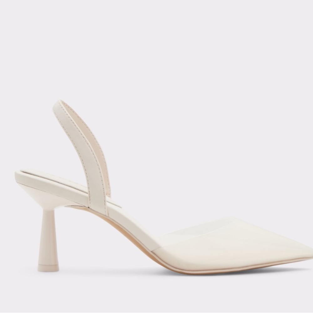 Light pink clear sling back heel Aldo